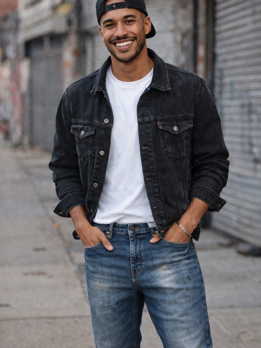 Wrangler Slim Straight Jeans 36x30 Blue Denim Rugged Classic Streetwear